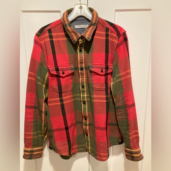 Outerknown Mens Plaid Blanket Shirt Large - Picture 1 of 3